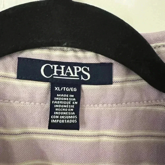 Chaps women’s button downs classic stripe size XL 100% cotton (S118) - Picture 3 of 8